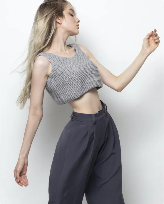 Top con spalle sceseTaupe XS